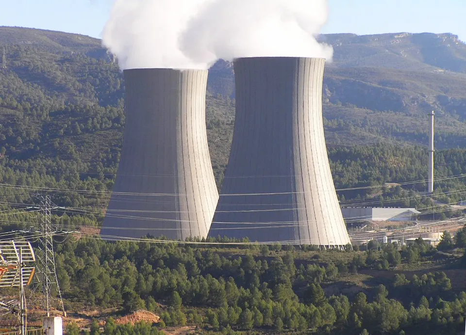 Cooling towers at a nuclear power plant