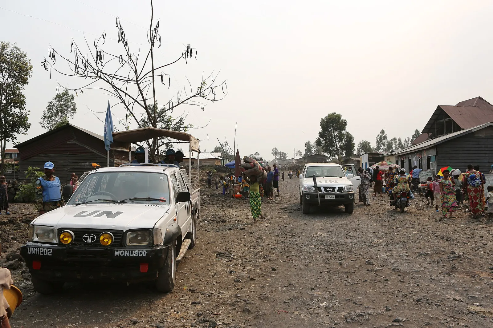 A UN peacekeeping patrol in North Kivu, eastern Democratic Republic of the Congo