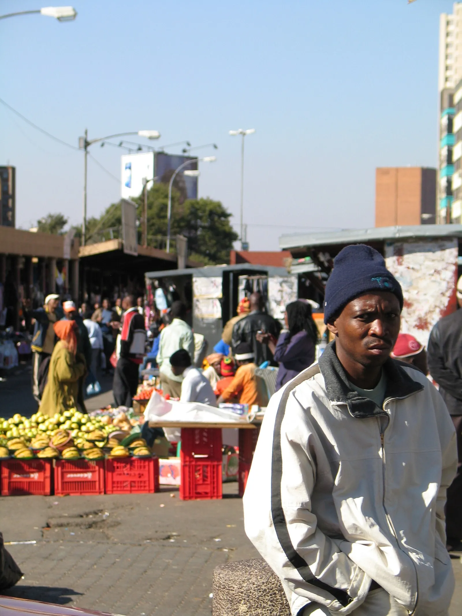 A street market near Hillbrow, Johannesburg, South Africa