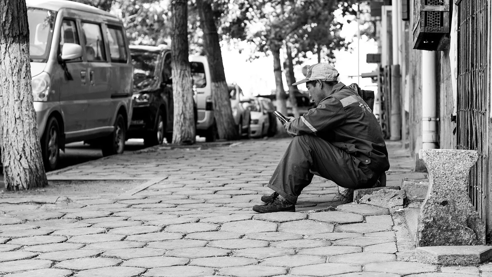 A person using a smartphone