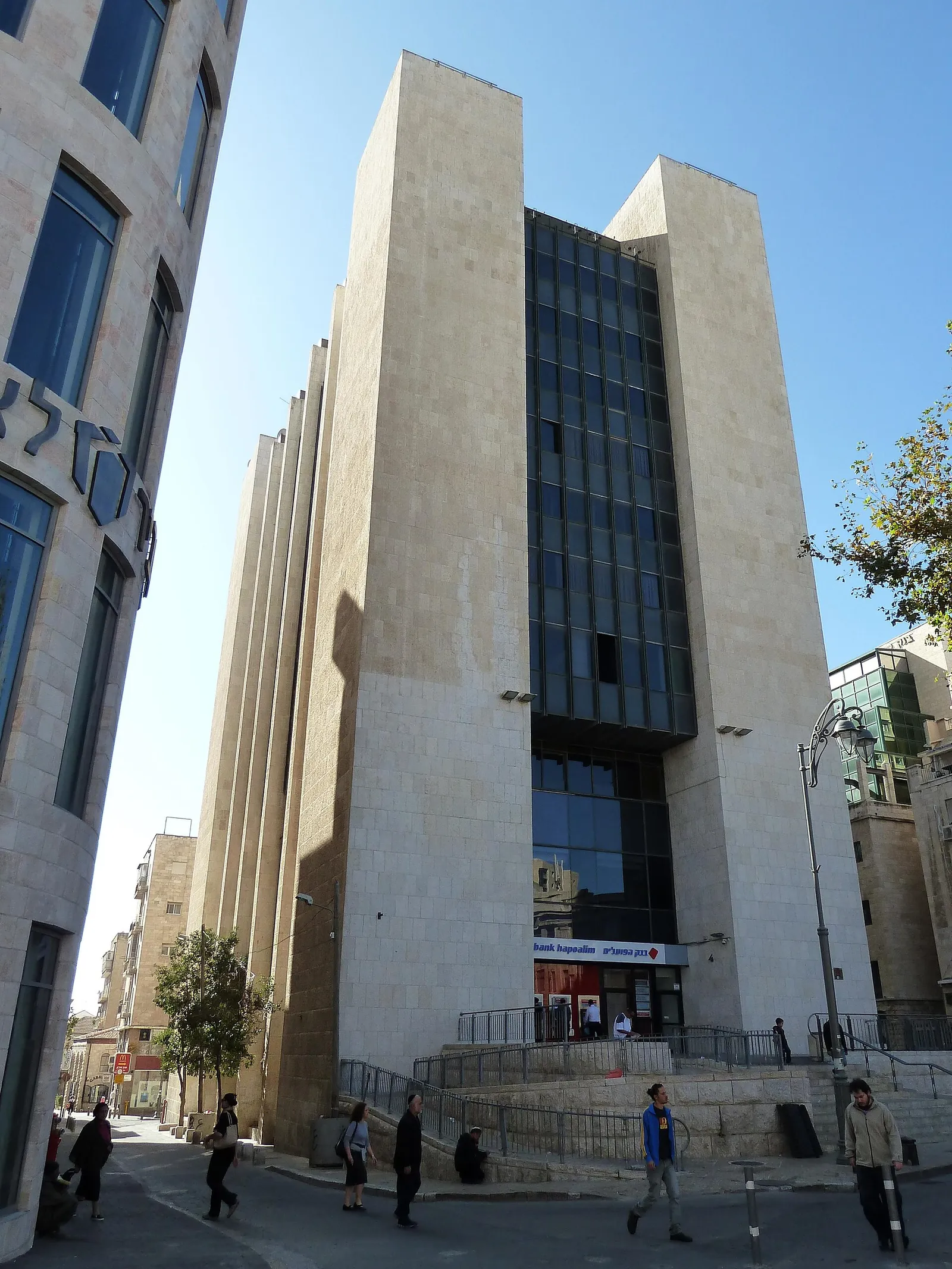 A bank building at Zion Square in West Jerusalem