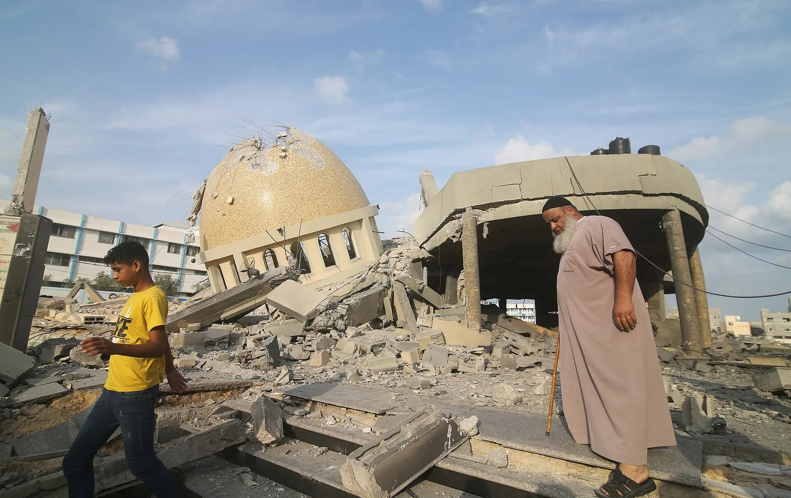 Destroyed buildings in the Gaza Strip (file image)